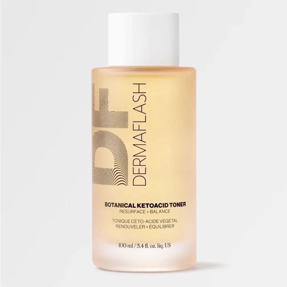 DERMAFLASH BOTANICAL KETOACID TONER Non-Irritating Daily Exfoliator bran…
